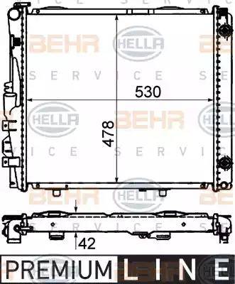 HELLA 8MK 376 712-421 - Hladnjak, hladjenje motora www.molydon.hr