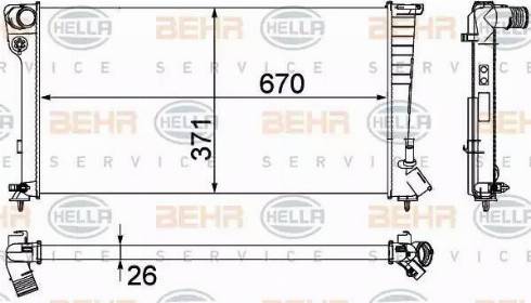 HELLA 8MK 376 717-611 - Hladnjak, hladjenje motora www.molydon.hr