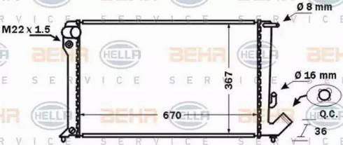 HELLA 8MK 376 724-711 - Hladnjak, hladjenje motora www.molydon.hr