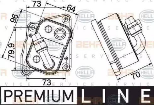 HELLA 8MO 376 755-491 - Uljni hladnjak, ulje za motor www.molydon.hr