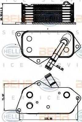 HELLA 8MO 376 714-801 - Uljni hladnjak, ulje za motor www.molydon.hr