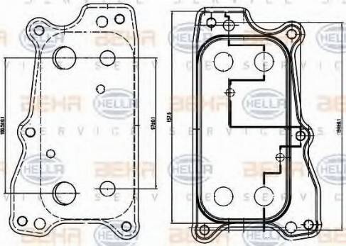 HELLA 8MO 376 714-811 - Uljni hladnjak, ulje za motor www.molydon.hr