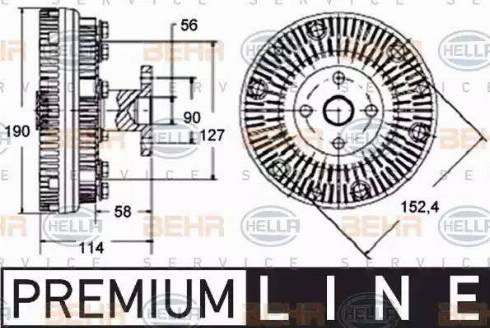 HELLA 8MV 376 758-551 - kvačilo, ventilator hladnjaka www.molydon.hr