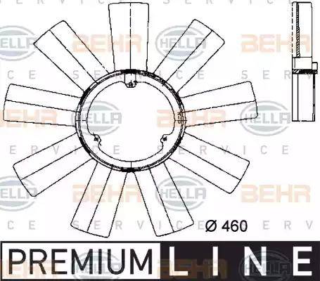 HELLA 8MV 376 733-171 - Rotor ventilatora, hladjenje motora www.molydon.hr