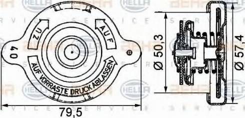 HELLA 8MY 376 742-171 - Poklopac sa zatvaracem, hladnjak www.molydon.hr