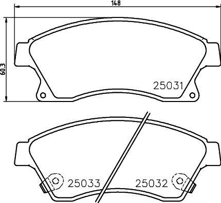 HELLA PAGID 8DB 355 045-461 - Komplet Pločica, disk-kočnica www.molydon.hr