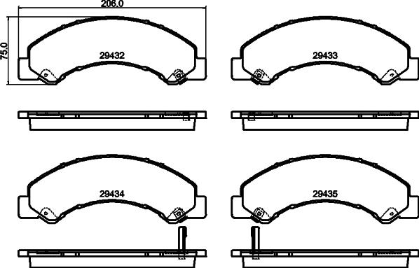 HELLA PAGID 8DB 355 040-441 - Komplet Pločica, disk-kočnica www.molydon.hr