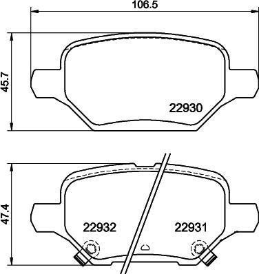 HELLA PAGID 8DB355040181 - Komplet Pločica, disk-kočnica www.molydon.hr