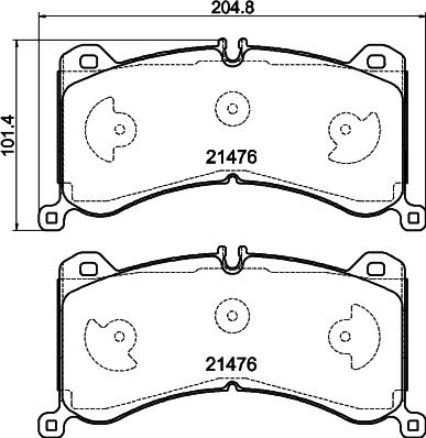 HELLA PAGID 8DB 355 040-821 - Komplet Pločica, disk-kočnica www.molydon.hr