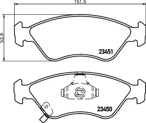 HELLA PAGID 8DB 355 009-931 - Komplet Pločica, disk-kočnica www.molydon.hr