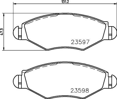 HELLA PAGID 8DB 355 009-411 - Komplet Pločica, disk-kočnica www.molydon.hr