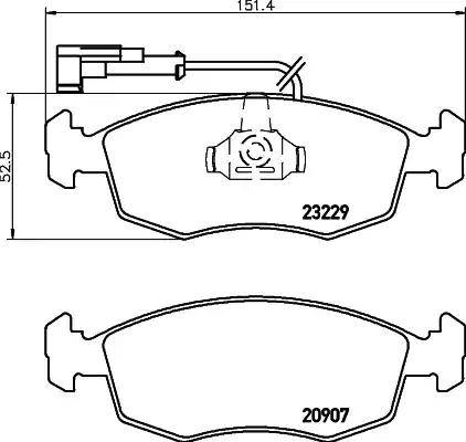 HELLA PAGID 8DB 355 009-151 - Komplet Pločica, disk-kočnica www.molydon.hr