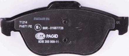 HELLA PAGID 8DB 355 009-111 - Komplet Pločica, disk-kočnica www.molydon.hr