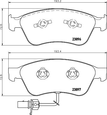 HELLA PAGID 8DB 355 009-211 - Komplet Pločica, disk-kočnica www.molydon.hr