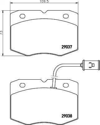 HELLA PAGID 8DB 355 005-491 - Komplet Pločica, disk-kočnica www.molydon.hr