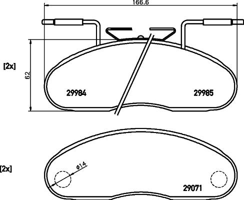 HELLA PAGID 8DB 355 005-341 - Komplet Pločica, disk-kočnica www.molydon.hr