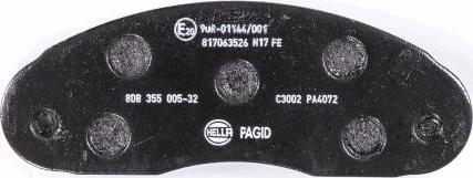 HELLA PAGID 8DB 355 005-321 - Komplet Pločica, disk-kočnica www.molydon.hr