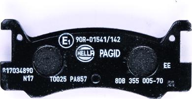 HELLA PAGID 8DB 355 005-701 - Komplet Pločica, disk-kočnica www.molydon.hr