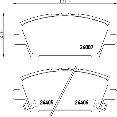 HELLA PAGID 8DB 355 006-911 - Komplet Pločica, disk-kočnica www.molydon.hr