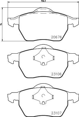 HELLA PAGID 8DB 355 006-921 - Komplet Pločica, disk-kočnica www.molydon.hr