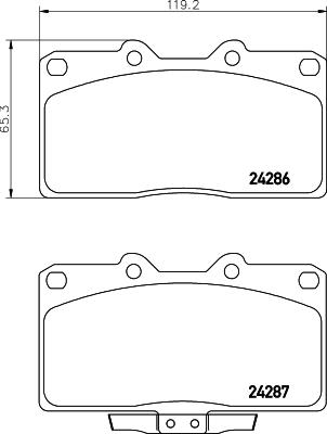 HELLA PAGID 8DB 355 006-641 - Komplet Pločica, disk-kočnica www.molydon.hr