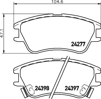 HELLA PAGID 8DB 355 006-671 - Komplet Pločica, disk-kočnica www.molydon.hr