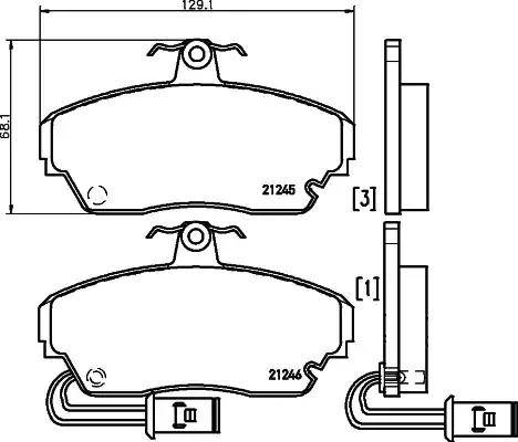 HELLA PAGID 8DB 355 006-291 - Komplet Pločica, disk-kočnica www.molydon.hr