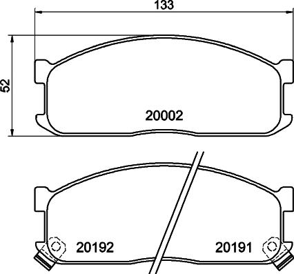 HELLA PAGID 8DB 355 006-211 - Komplet Pločica, disk-kočnica www.molydon.hr