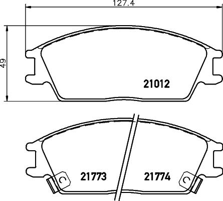 HELLA PAGID 8DB 355 006-271 - Komplet Pločica, disk-kočnica www.molydon.hr