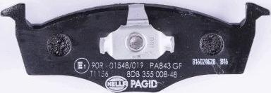 HELLA PAGID 8DB 355 008-481 - Komplet Pločica, disk-kočnica www.molydon.hr