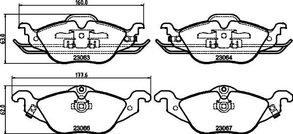 HELLA PAGID 8DB 355 008-571 - Komplet Pločica, disk-kočnica www.molydon.hr