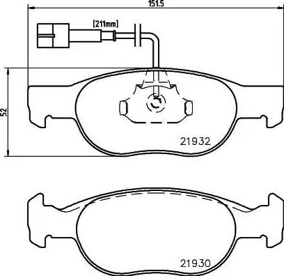 HELLA PAGID 8DB 355 008-061 - Komplet Pločica, disk-kočnica www.molydon.hr