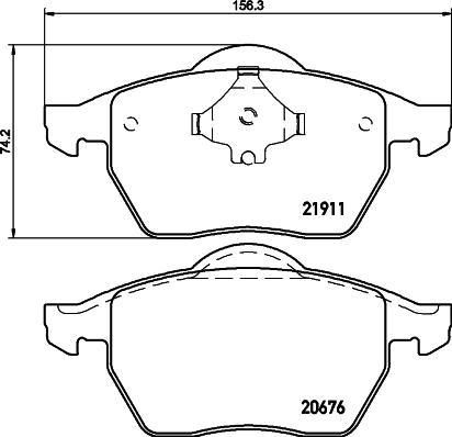 HELLA PAGID 8DB 355 008-021 - Komplet Pločica, disk-kočnica www.molydon.hr