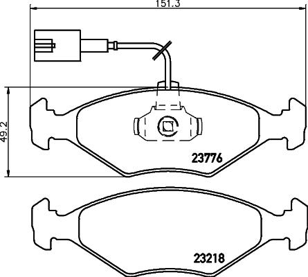 HELLA PAGID 8DB 355 008-811 - Komplet Pločica, disk-kočnica www.molydon.hr