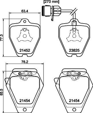 HELLA PAGID 8DB 355 008-781 - Komplet Pločica, disk-kočnica www.molydon.hr