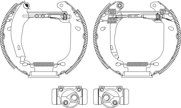 HELLA PAGID 8DB 355 003-901 - Komplet kočnica, bubanj kočnice www.molydon.hr