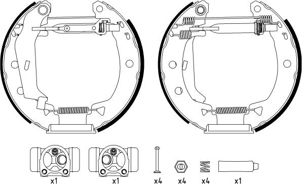 HELLA PAGID 8DB 355 003-821 - Komplet kočnica, bubanj kočnice www.molydon.hr