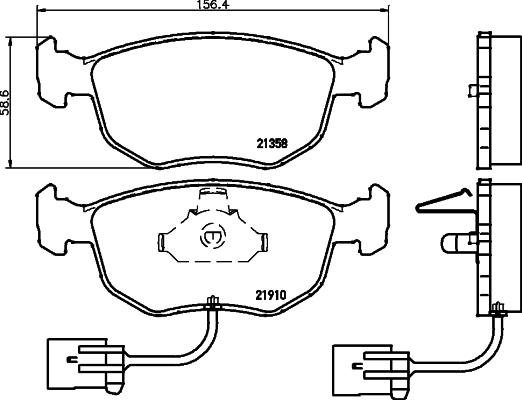 HELLA PAGID 8DB 355 007-991 - Komplet Pločica, disk-kočnica www.molydon.hr