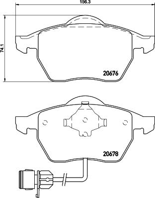 HELLA PAGID 8DB 355 007-461 - Komplet Pločica, disk-kočnica www.molydon.hr