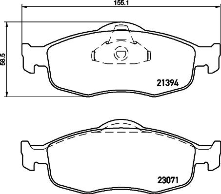 HELLA PAGID 8DB 355 007-641 - Komplet Pločica, disk-kočnica www.molydon.hr