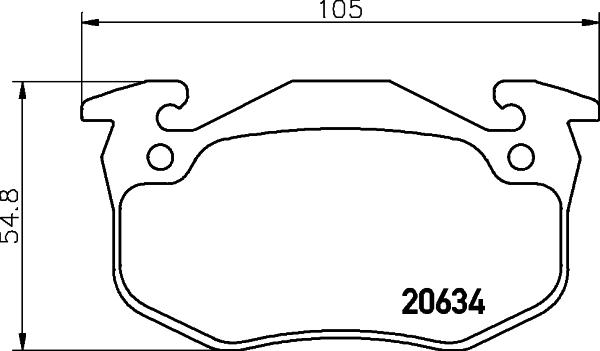 HELLA PAGID 8DB 355 007-661 - Komplet Pločica, disk-kočnica www.molydon.hr