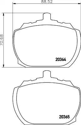 HELLA PAGID 8DB 355 007-091 - Komplet Pločica, disk-kočnica www.molydon.hr