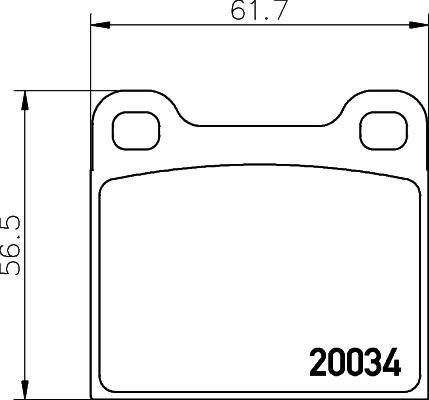 HELLA PAGID 8DB 355 007-021 - Komplet Pločica, disk-kočnica www.molydon.hr