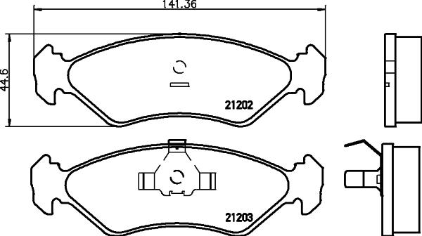 HELLA PAGID 8DB 355 007-391 - Komplet Pločica, disk-kočnica www.molydon.hr