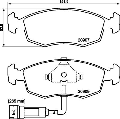 HELLA PAGID 8DB 355 007-341 - Komplet Pločica, disk-kočnica www.molydon.hr