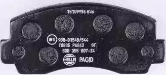 HELLA PAGID 8DB 355 007-241 - Komplet Pločica, disk-kočnica www.molydon.hr