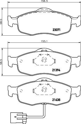 HELLA PAGID 8DB 355 007-751 - Komplet Pločica, disk-kočnica www.molydon.hr