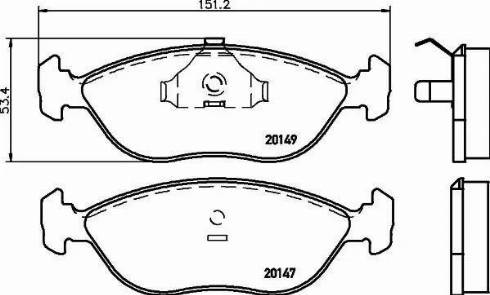 HELLA PAGID 8DB 355 007-781 - Komplet Pločica, disk-kočnica www.molydon.hr