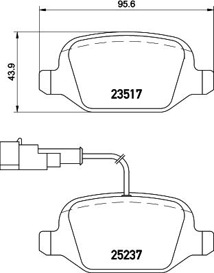 HELLA PAGID 8DB 355 019-961 - Komplet Pločica, disk-kočnica www.molydon.hr