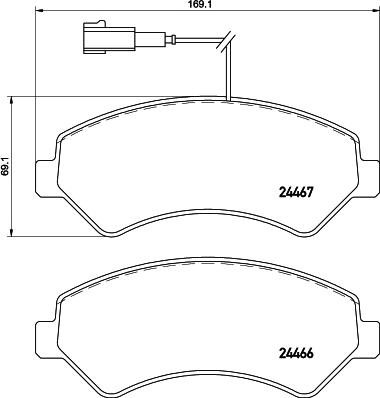 HELLA PAGID 8DB 355 019-901 - Komplet Pločica, disk-kočnica www.molydon.hr